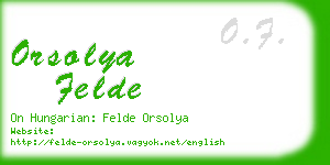 orsolya felde business card